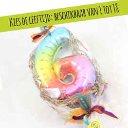 Cijferballon met lekkers