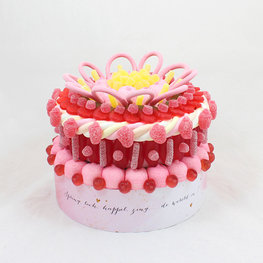 snoeptaart "dans, lach, huppel, zing.... de wereld in"