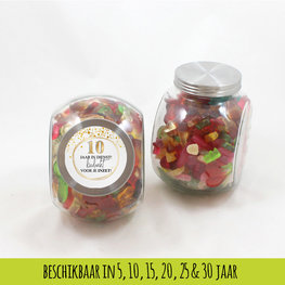 Snoeppot: ... jaar in dienst! bedankt voor je inzet!