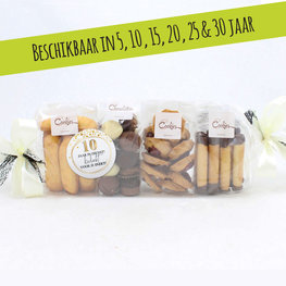 Koekjes op een rij - ... jaar in dienst! Bedankt voor je inzet!